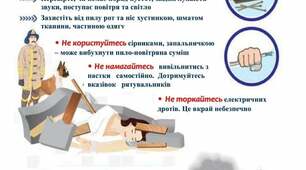 "Правила поведінки під час обвалу будівлі"
