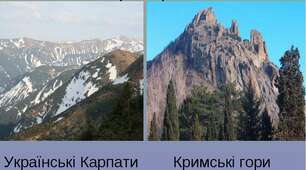 Кримські гори. Карпати. Природознавство 4 клас.