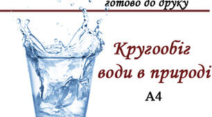 Кругообіг води в природі. Роздатковий матеріал.