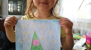 Малювання "Ракета в зірковому небі"