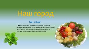 Гра - спінер "Наш город"