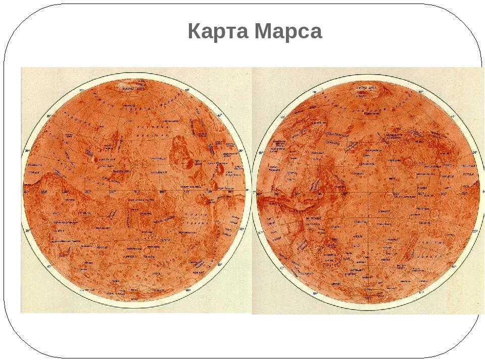 Гипсометрическая карта марса