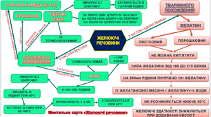 Ментальна карта "Характеристика желюючих речовин "