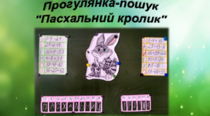 Виховний захід : Прогулянка-пошук " Пасхальний кролик"