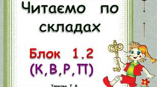Складові  таблиці  для  розчитки.  Блок  1. 2  (К,  В.  Р,  П)