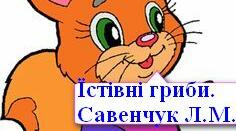 Їстівні гриби. Гра:"Наповни кошик", 1-4 клас.