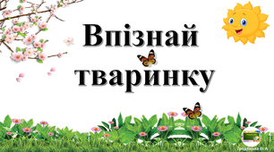 Презентація " Впізнай тваринку"