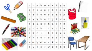 School things (4 клас, пiдручник О.Карпюк, Unit 1) - вiдкритий кросворд