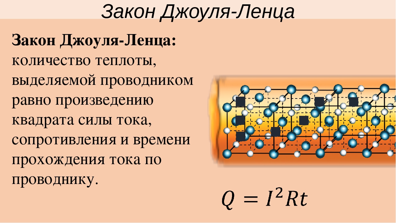 Работа и мощность электрического тока закон джоуля ленца презентация