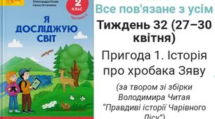 Тест .Пригода 1 "Історія про хробака Зяву".Я досліджую світ 2 клас О. Волощенко,О.Козак,Г.Остапенко
