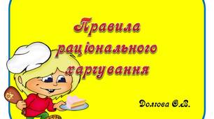 Вчителю НУШ. Дидактичний матеріал «Правила  раціонального харчування» (розрізний, на дошку)
