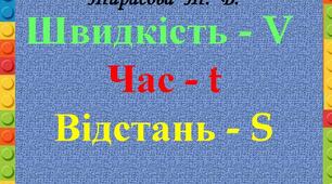Презентація  до  уроку  математики  "Швидкість,  час,  відстань"