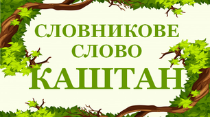 Дидактичний матеріал "Словник "Дерева. Каштан"