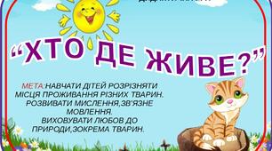 Дидактична гра "Хто де живе"