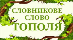 Дидактичний матеріал "Словник "Дерева. Тополя"