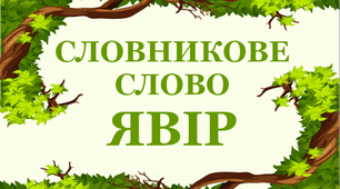 Дидактичний матеріал  "Словник "Дерева. Явір"