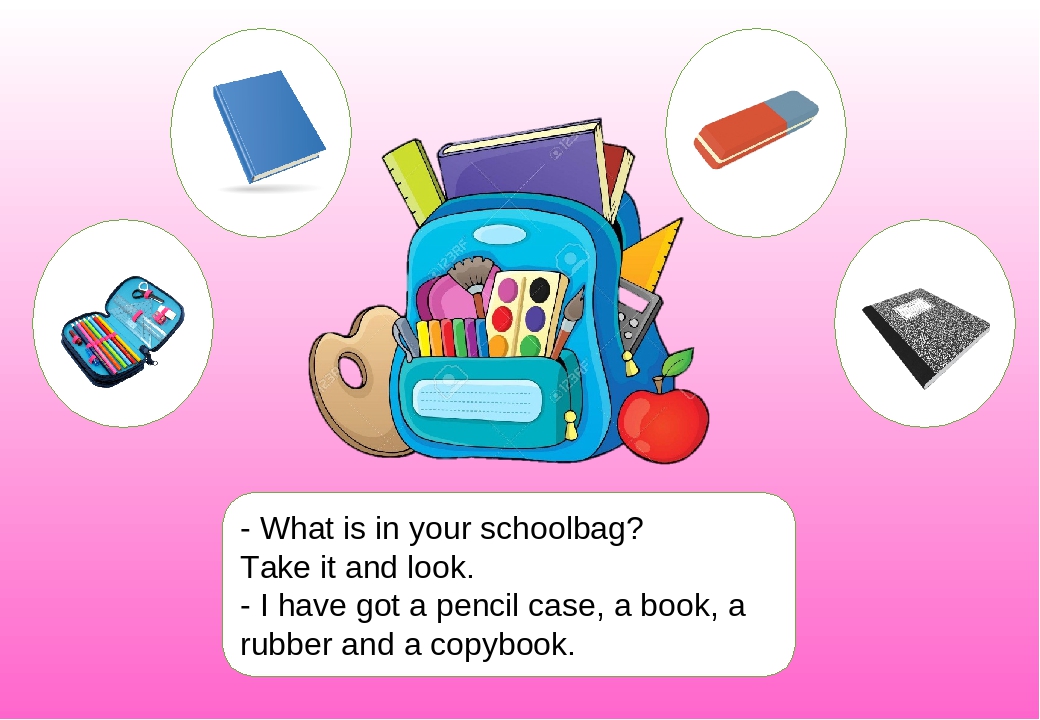 Презентація до теми What is in your schoolbag? (Англійська мова, 1 клас)