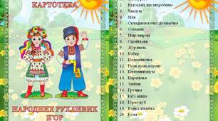 Картотека народні рухливі ігри для дітей дошкільного віку