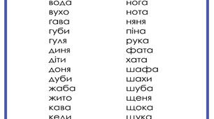 корекція складової структури слова 1 - го типу