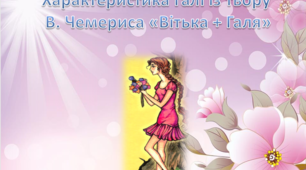 Характеристика Галі із твору В. Чемериса «Вітька + Галя»