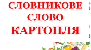 Дидактичний матеріал "Словник "Городина. Картопля"
