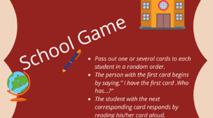 Дидактичний матеріал “School. I have, Who has.. Game”