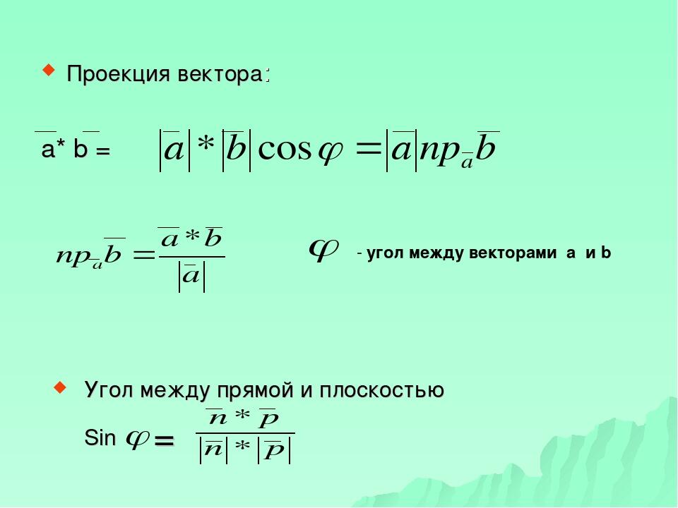 Как найти sin между векторами