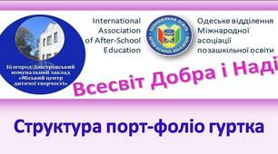 Рекомендації до оформлення "Структура порт-фоліо гуртка"
