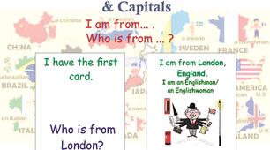 Картки для вивчення Countries and Nationalities