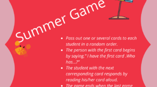“Summer. I have, Who has.. Game”
