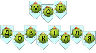Розтяжка-напис для оформлення класу "Моє довкілля"