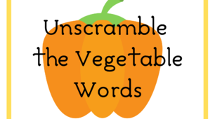 Дидактичні картки “Unscramble the  Vegetable  Words”