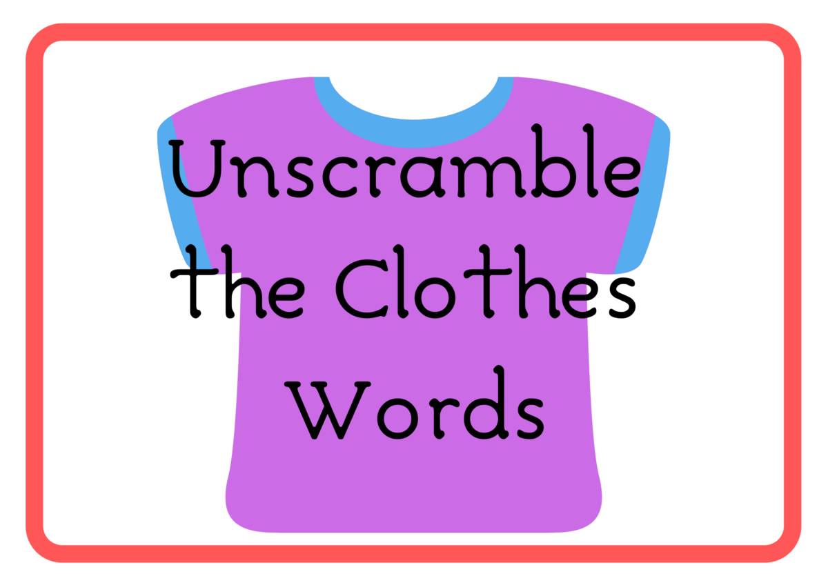 Дидактичні картки “Unscramble the Clothes Words”