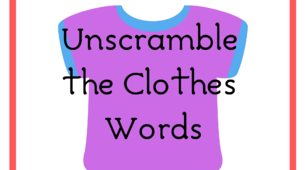 Дидактичні картки “Unscramble the  Clothes Words”