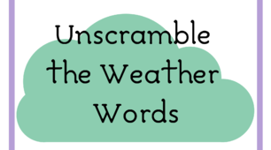 Дидактичні картки “Unscramble the  Weather Words”
