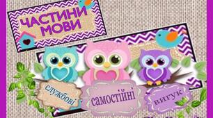 Частини мови. « Веселі совенята»