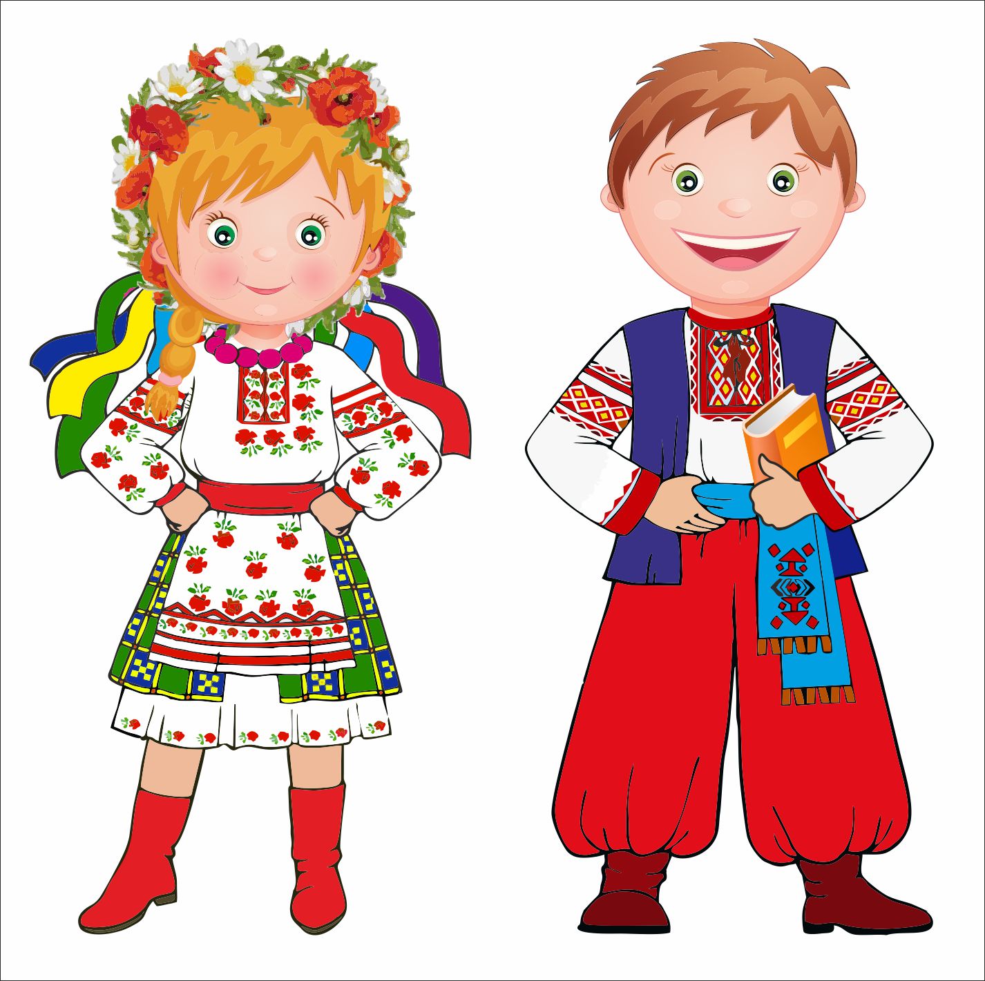 Украинские дети в национальных костюмах