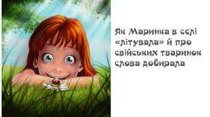 Презентація "Як Маринка в селі з домашніми тваринками знайомилась"1 клас.Навчання грамоти