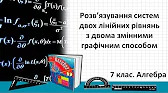 Алгебра 7 клас Відеоуроки Розв’язування систем двох лінійних рівнянь з двома змінними графічним способом