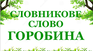 Дидактичний матеріал "Словник "Сад. Горобина"