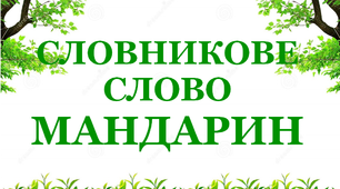 Дидактичний матеріал "Словник "Сад. Мандарин"