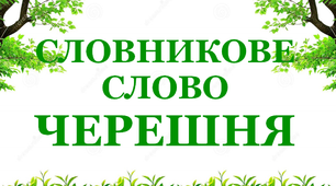 Дидактичний матеріал "Словник "Сад. Черешня»