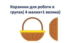 Корзинки для роботи в групах.Наочність.1-4 клас