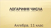 Алгебра і початки аналізу 11 клас Відеоуроки Логарифм числа