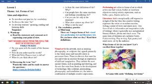 Урок "Art. Forms of Art"