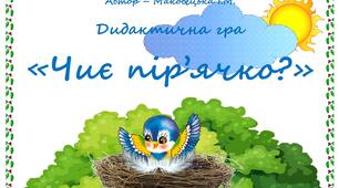 Дидактична гра "Чиє пір'ячко"