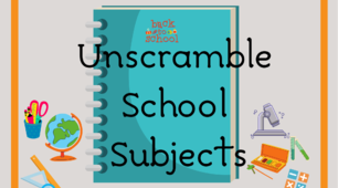Дидактичні картки " Unscramble School Subjects"