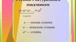 Степінь з натуральним показником