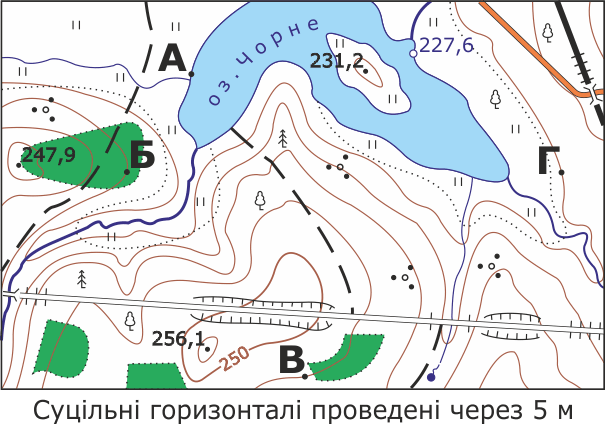 Карта ч линейкой