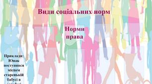 Види соціальних норм. Схема-завдання для заповнення учнями